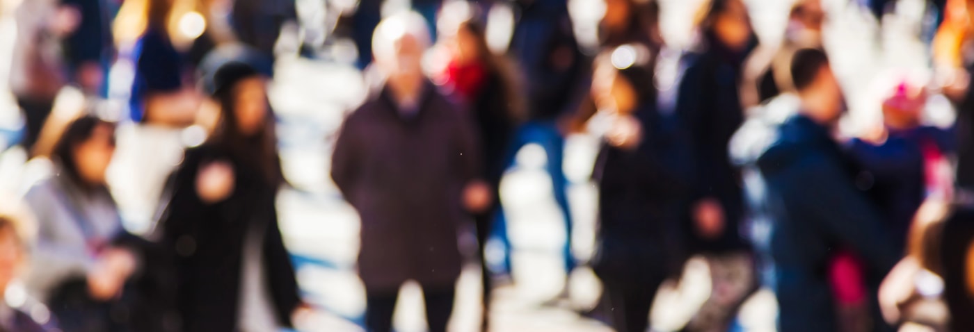 crowd walking Birmingham