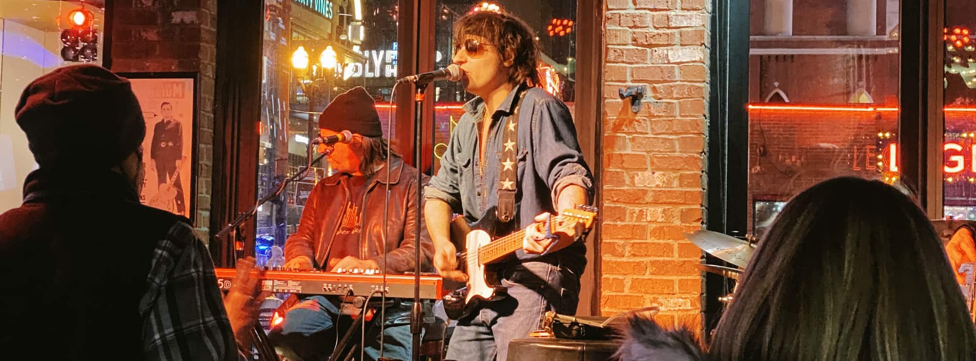 bar singer on guitar in Birmingham